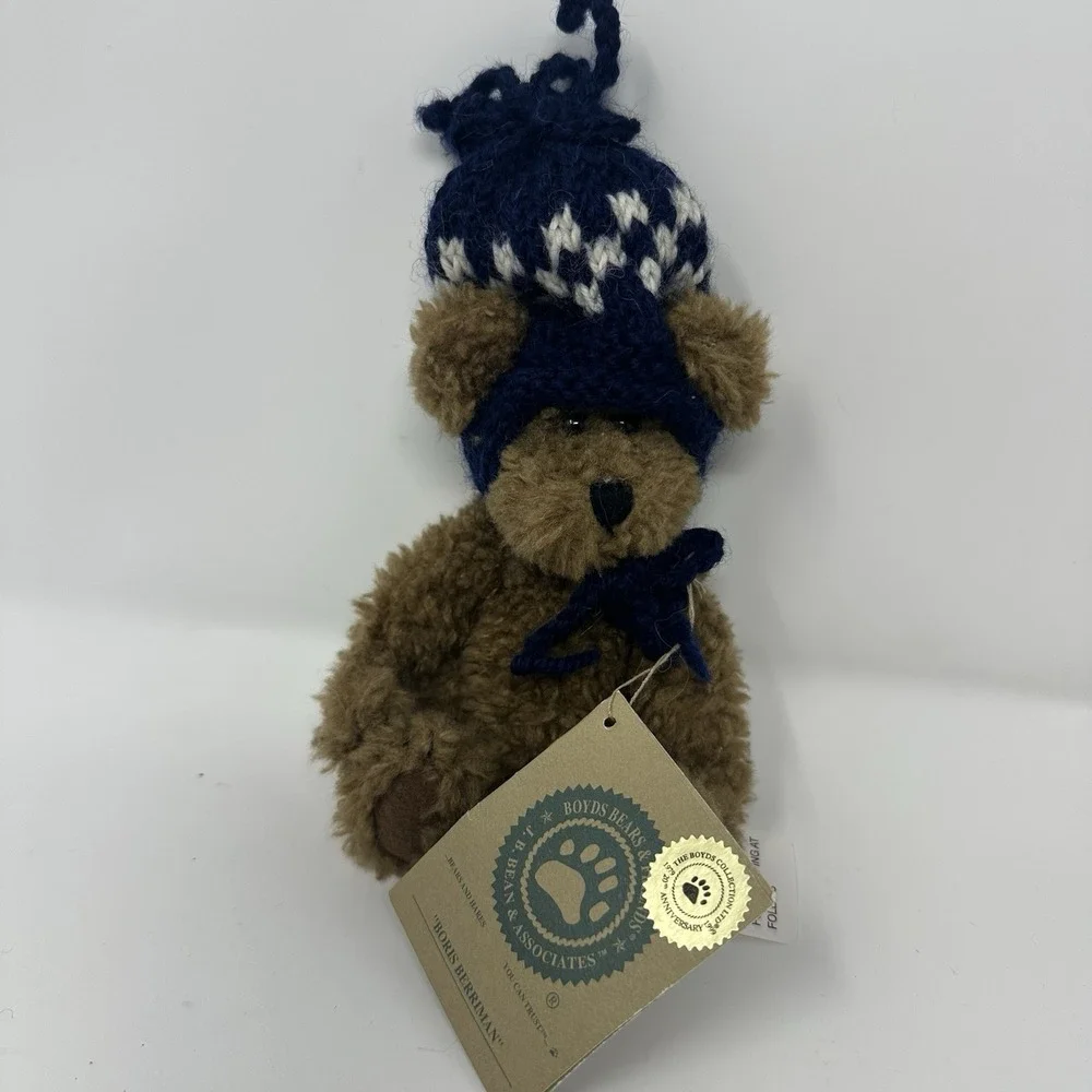 Boyds Bears Collection Lot of 4 Christmas Sweater Velvet Cape Plush With Tags